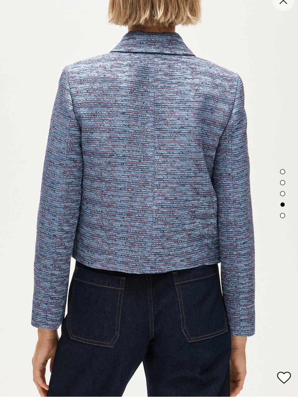 J. Crew Jacket Blue Multicolor Tweed Cropped Blazer BNWT - Picture 4 of 4